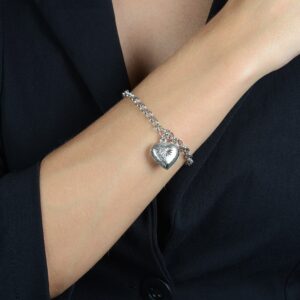 Pulseira Elo Português com Coração