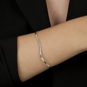 Bracelete Ondulado em Prata 925